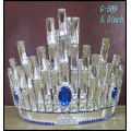 Moda coroa de cristal grande coroas de representação, coroas personalizadas grande strass